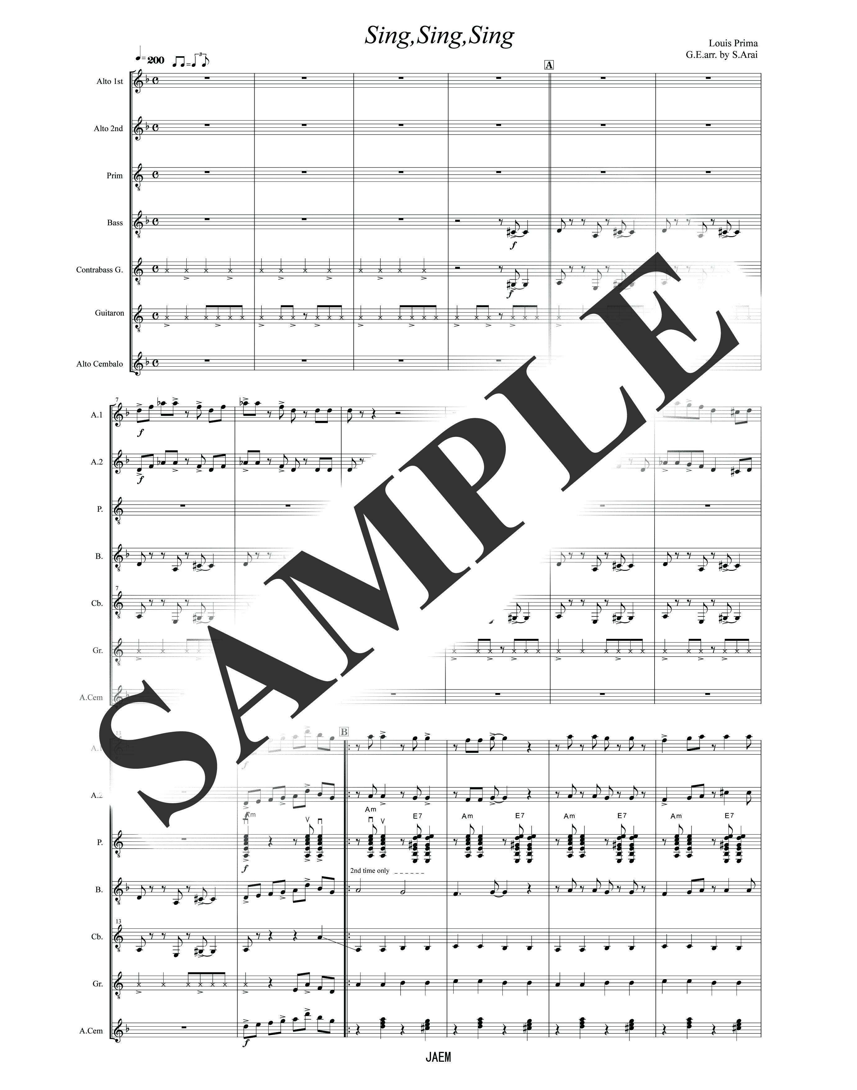 『ジャズ』／Sing,Sing,Sing