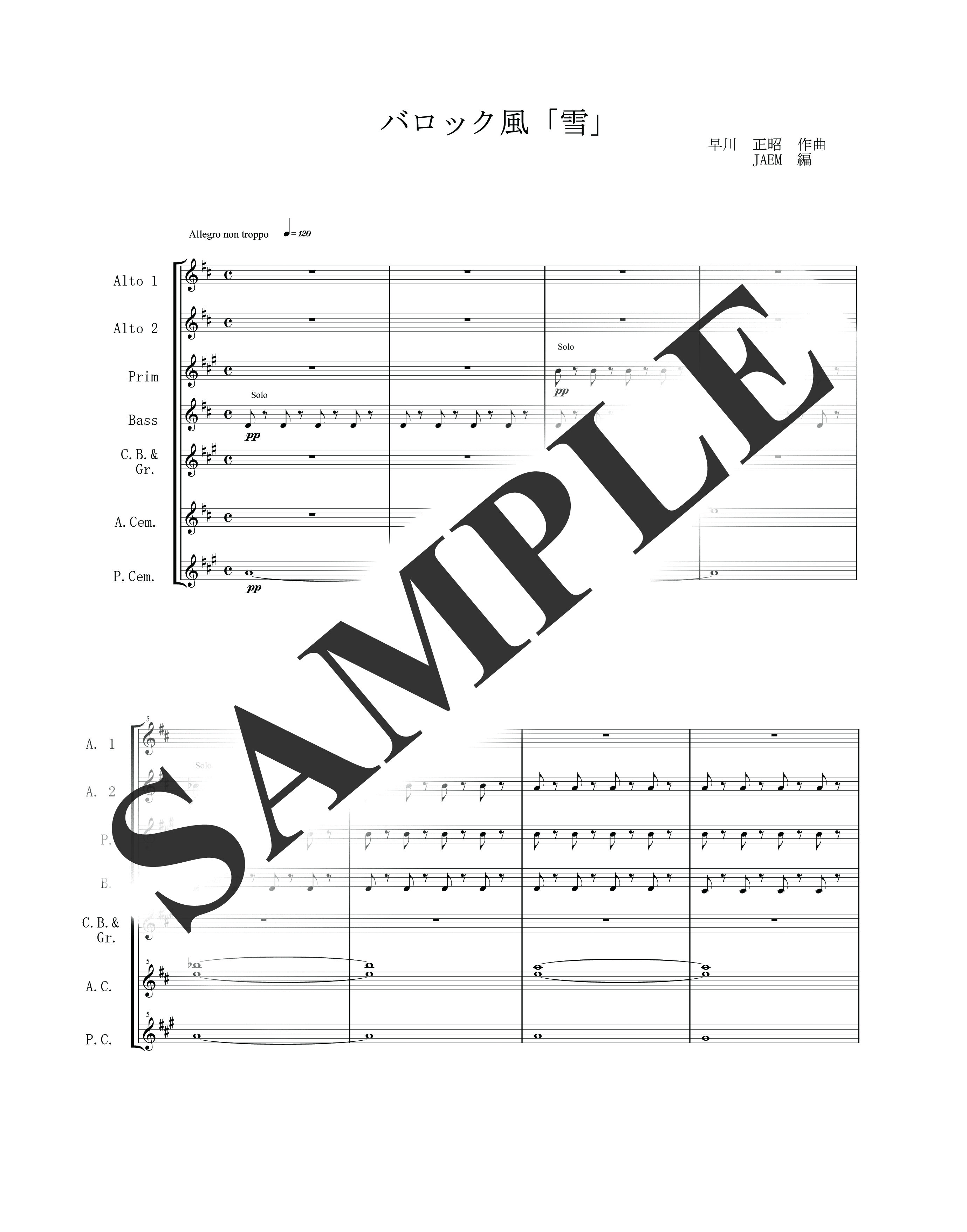 早川 正昭／バロック風　雪